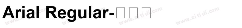 Arial Regular字体转换